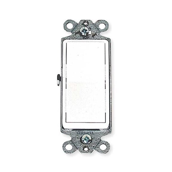 Hubbell Kellems DS120W 1 Pole, 120 to 277 VAC, 20 Amp, Commercial Grade Rocker Wall Switch