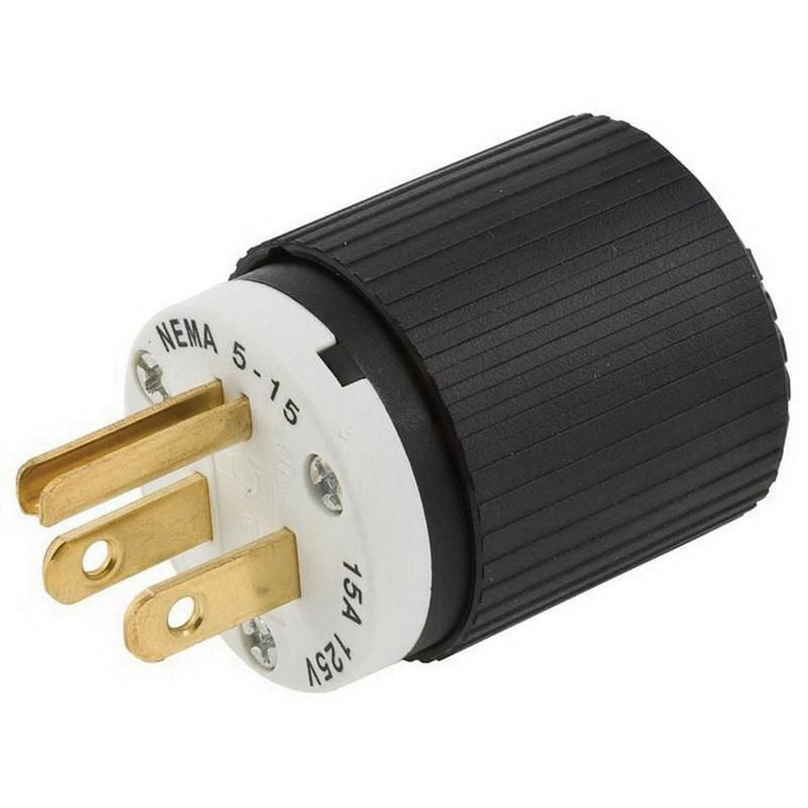 HubbellWiring 515SP 3Wire 2Pole Polarized Straight Blade Plug 125