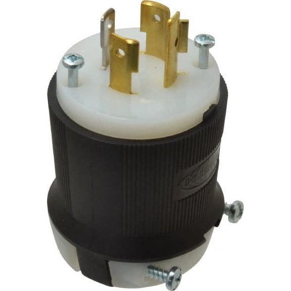 Hubbell Wiring Device-Kellems 125/250 VAC, 20 Amp, L14-20P Configuration, Industrial Grade, Self Grounding Plug 1 Phase, 3 Poles, IP20, 0.35 to 1.15" Cord Diameter