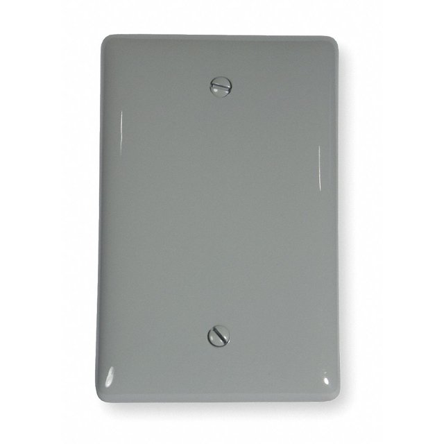 Hubbell Wiring DeviceKellems Blank Box Mount Wall Plate,1 Gang,Gray
