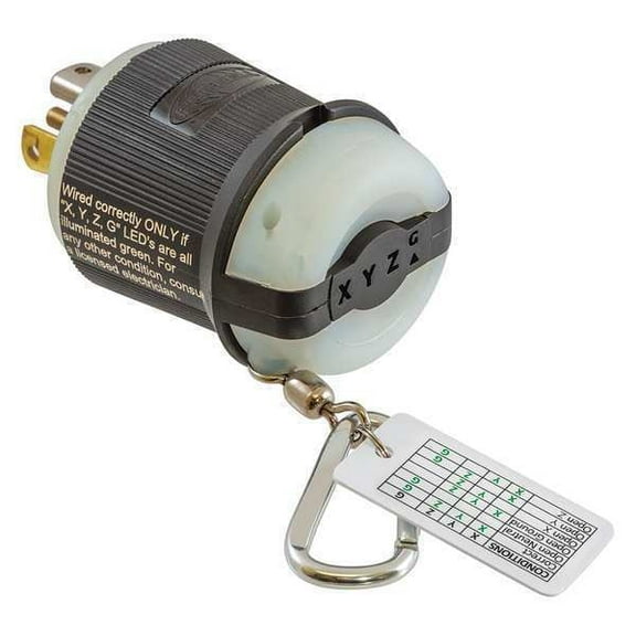 Hubbell Wiring Device-Kellems Circuit Tester, LED, 250VAC HBLT2321