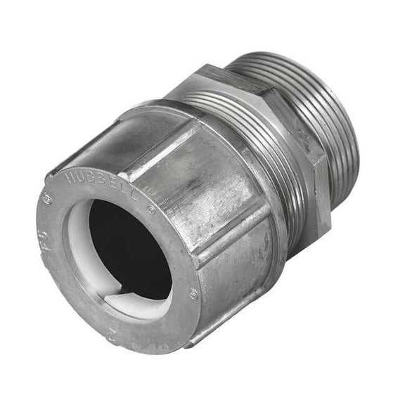 Hubbell Wiring Device-Kellems Cord Connector,1 in.,Straight,White SHC1046