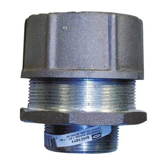 Hubbell Wiring Device-Kellems Cord Connector,2 in.,Straight,White SHC1071