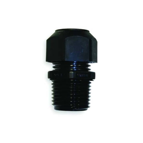 Hubbell Wiring Device-Kellems Cable Connector, PG16, Straight, Black SECP16BA