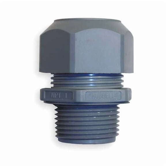 Hubbell Wiring Device-Kellems Cable Connector, PG7, Straight, Gray SECP7GA