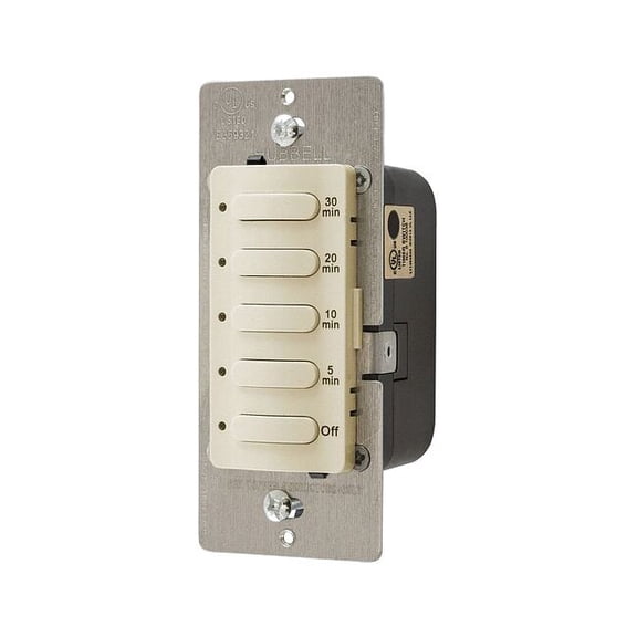 Hubbell Wiring Device-Kellems Timer, Electronic, 120/277V, Ivory DT5030I