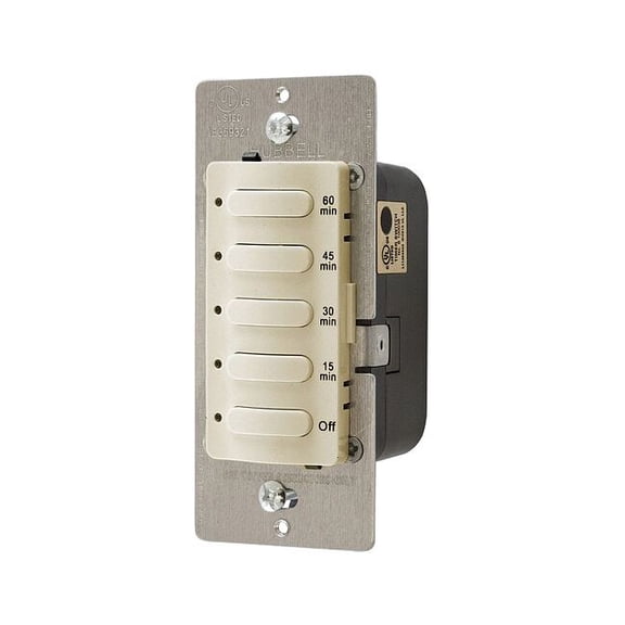 Hubbell Wiring Device-Kellems Timer, Electronic, 120/277V, Ivory DT5060I