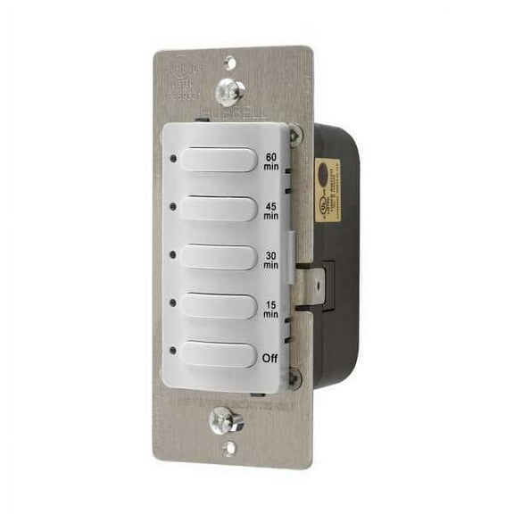 Hubbell Wiring Device-Kellems Countdown Timer, White, 120/277V AC DT5060W