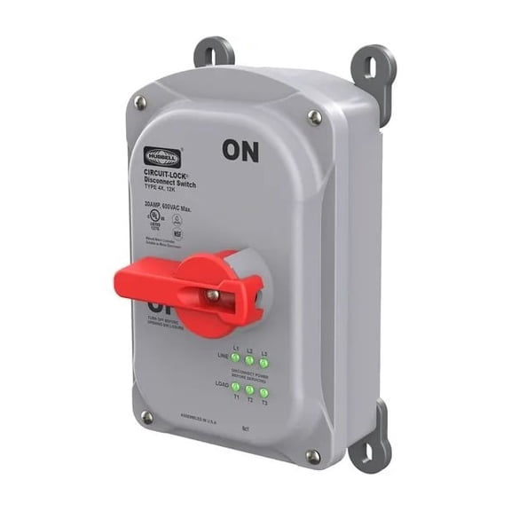 Hubbell Wiring Device-Kellems Disconnect Switch,3PST,30A,4"D HBLDS30P