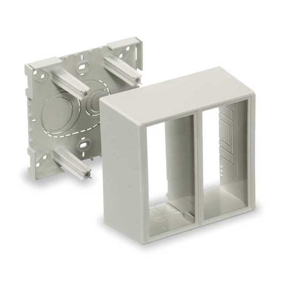 Hubbell Wiring Device-Kellems Divided Box,White,PVC,Boxes PDB12TGD