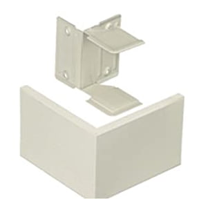 Hubbell Wiring Systems HBL3018AEIV Steel Metal Raceway External Corner Coupling, 4" Width, Ivory