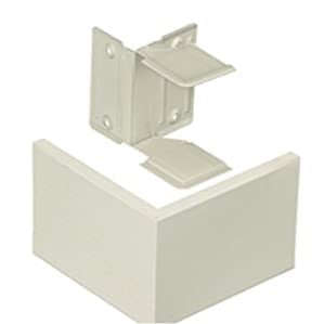 Hubbell Wiring Systems HBL3018AEIV Steel Metal Raceway External Corner Coupling, 4" Width, Ivory