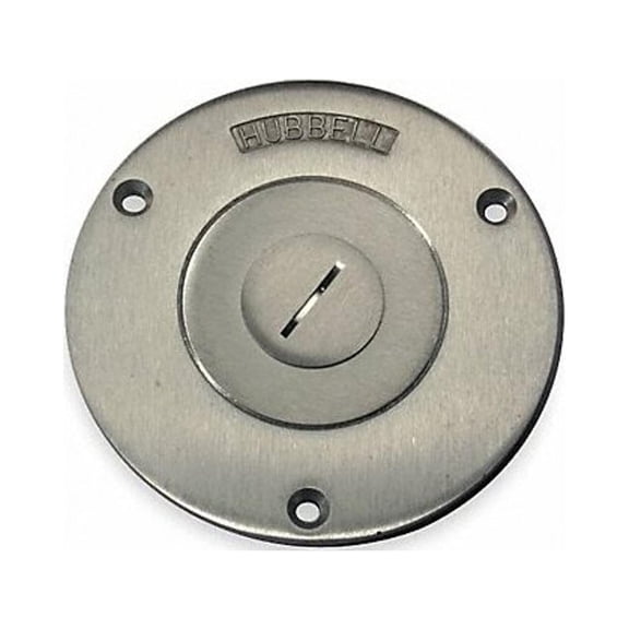 Hubbell Wiring Device-Kellems Floor Box Cover,Round,1/4 in. SA2525