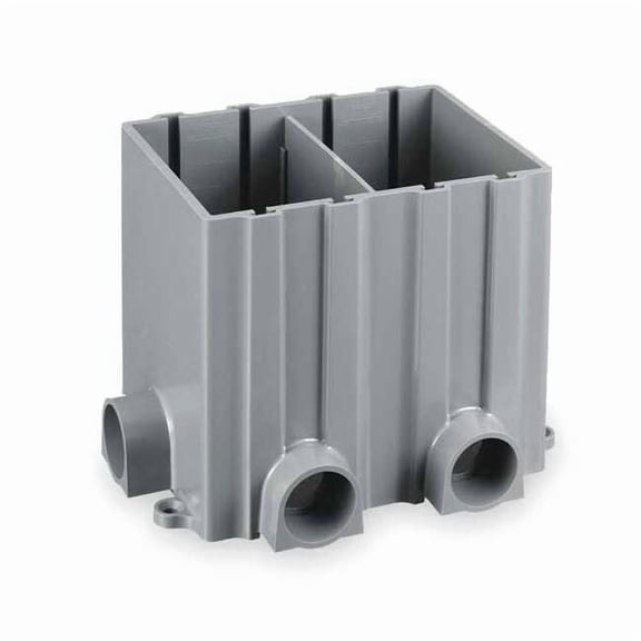 Floor Box, 6" Height, 8-21/32" Length, 5-7/16" Width, 85.8 cu. in. Capacity