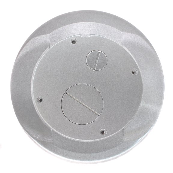 Hubbell Wiring Systems S1SPFFAL Aluminum Finish Cast Aluminum System One Carpet Furniture Feed Cover/Flange Sub-Plate