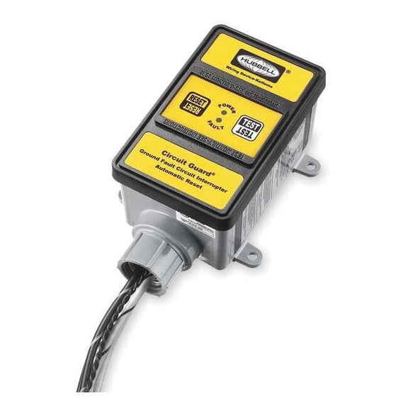 Hubbell Wiring Device-Kellems GFCI,Hard Wired,240V,30A,Yellow GFHW23105