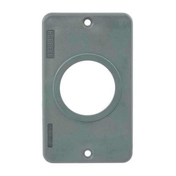 Hubbell Wiring Device-Kellems Outlet Box Plate,For 1.39 In dia. Device HBL3052