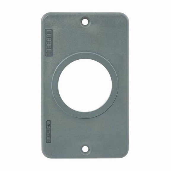 Hubbell Wiring Device-Kellems Outlet Box Plate,For 1.39 In dia. Device HBL3052