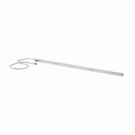 Outlet Strip, Switched, 10 5-15R, 5-20P, 6 ft., White