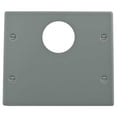 thumbnail image 1 of Hubbell Premise Wiring Metal Raceway, Plate, 2-Gang, Round/Blank, HBL4750 Series, Gray, 1 of 1
