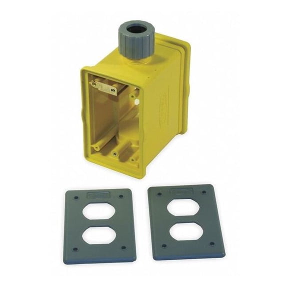 Hubbell Wiring Device-Kellems Portable Outlet Box,1Gang,33 cu. in HBLPOB1D