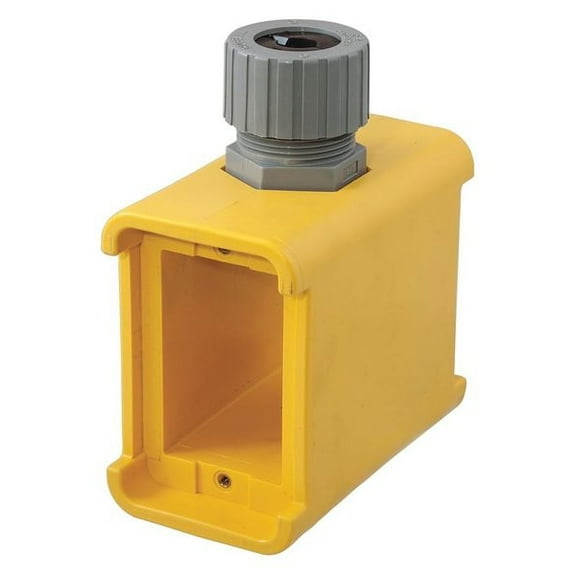 Hubbell Wiring Device-Kellems Portable Outlet Box,2Gang,1"Hub,19cu. in HBL3099