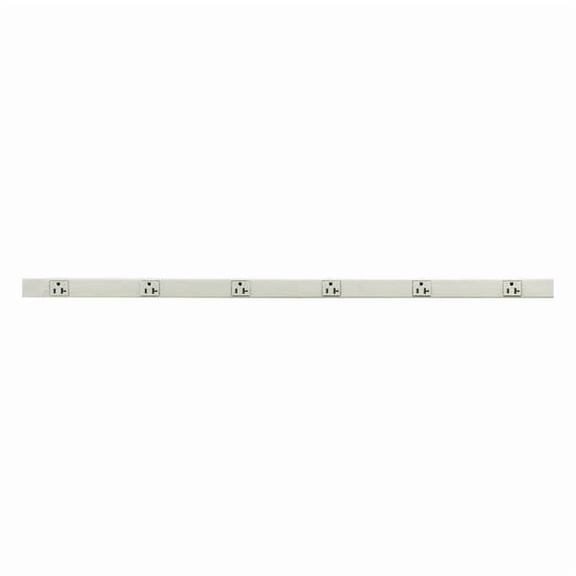Hubbell Wiring Device-Kellems Prewired Raceway,6 Outlets,Ivory HBL24GB306IV