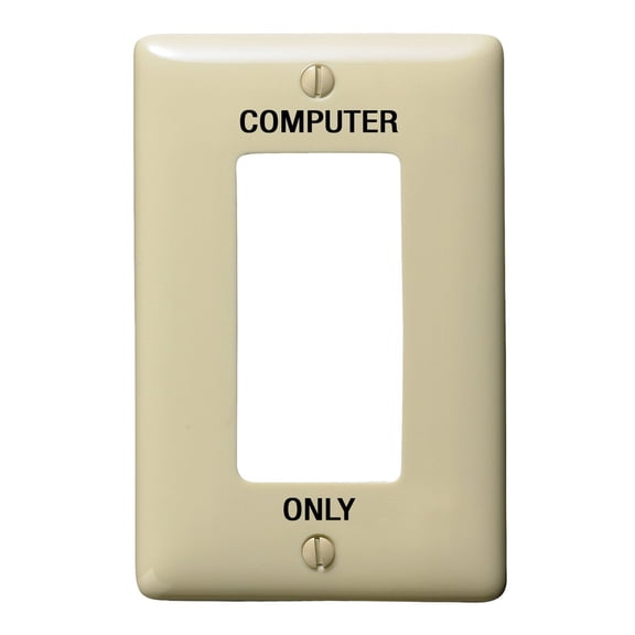 Bryant Electric NP26BK Wallplate, Nylon, Standard Size, 1-Gang, 1 Decorator/GFCI, Black