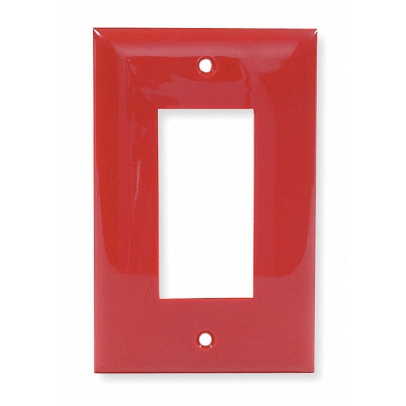 Hubbell Wiring Device-Kellems Rocker Wall Plate,1 Gang,Red HAWA NPJ26R