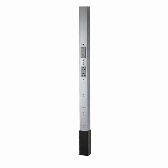 Hubbell Wiring Device-Kellems Alum Service Pole,Gray,12 ft. 2"L,2.13"W HBLPP12A