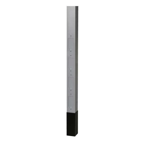 Hubbell Wiring Device-Kellems Alum Service Pole,Gray,12 ft. 2"L,2.13"W HBLPPO12A
