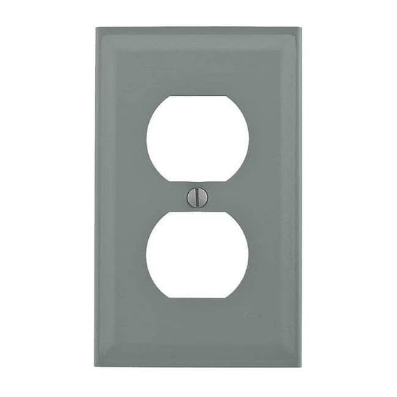 Hubbell Wiring Device-Kellems Single Receptacle Cover,Ivory HBL3043BEIV