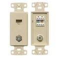 thumbnail image 1 of Hubbell NS785I 385811 Ivory Decorator Frame 5e 110 Punch-Down with F-Type Coupler Jack, 1 of 1