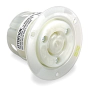 وعاء Hubbell Wiring Device-Kellems Flanged Locking Receptacle HBL2326
