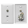 thumbnail image 1 of Hubbell Wiring NS747W Plate 1 Gang with F-connector 6 Pos 4 Cons Trm White, 1 of 1