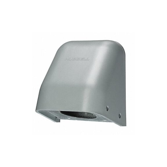 Hubbell Wiring Systems AA2030PS Twist-Lock Safety-Shroud Non-Watertight Angle Wall Box Adapter, Gray CA3