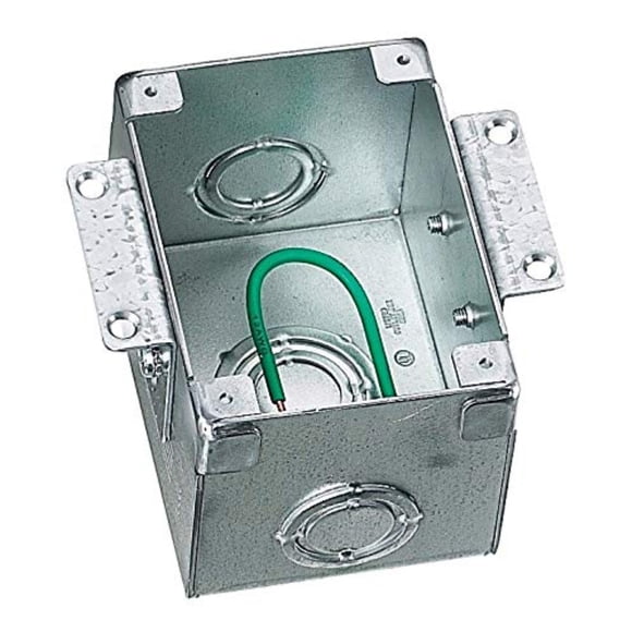 Hubbell Wiring Systems B2481 Stamped Steel 1-Gang Rectangular Wooden Floor Box