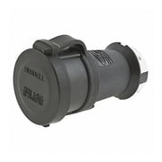 Hubbell Wiring Systems HBL2313SW Twist-Lock Watertight Safety Shroud Female Connector, 20 amp, 125VAC, 2-Pole, 3-Wire Grounding, L5-20R, Black/White CA3