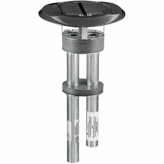 Hubbell Wiring Device-Kellems Poke Through,Steel,2-Gang S1PTBL