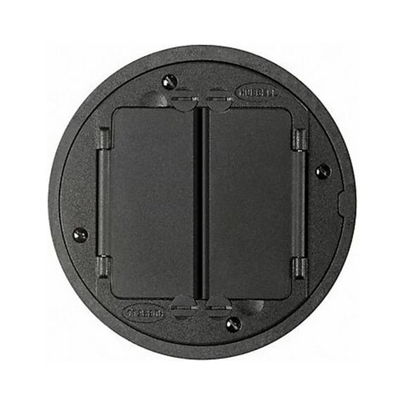 Hubbell Wiring Device-Kellems Floor Box Cover Tile Flange,Black S1TFCBL