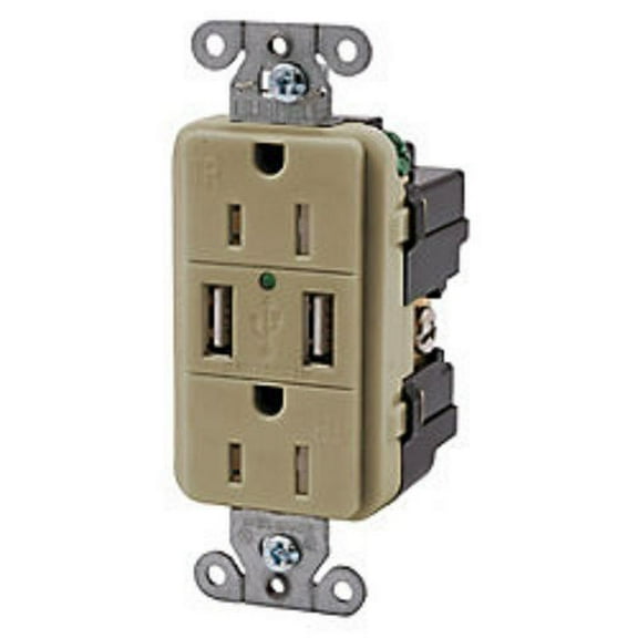 Hubbell Wiring Systems USB20X2I USB Receptacle