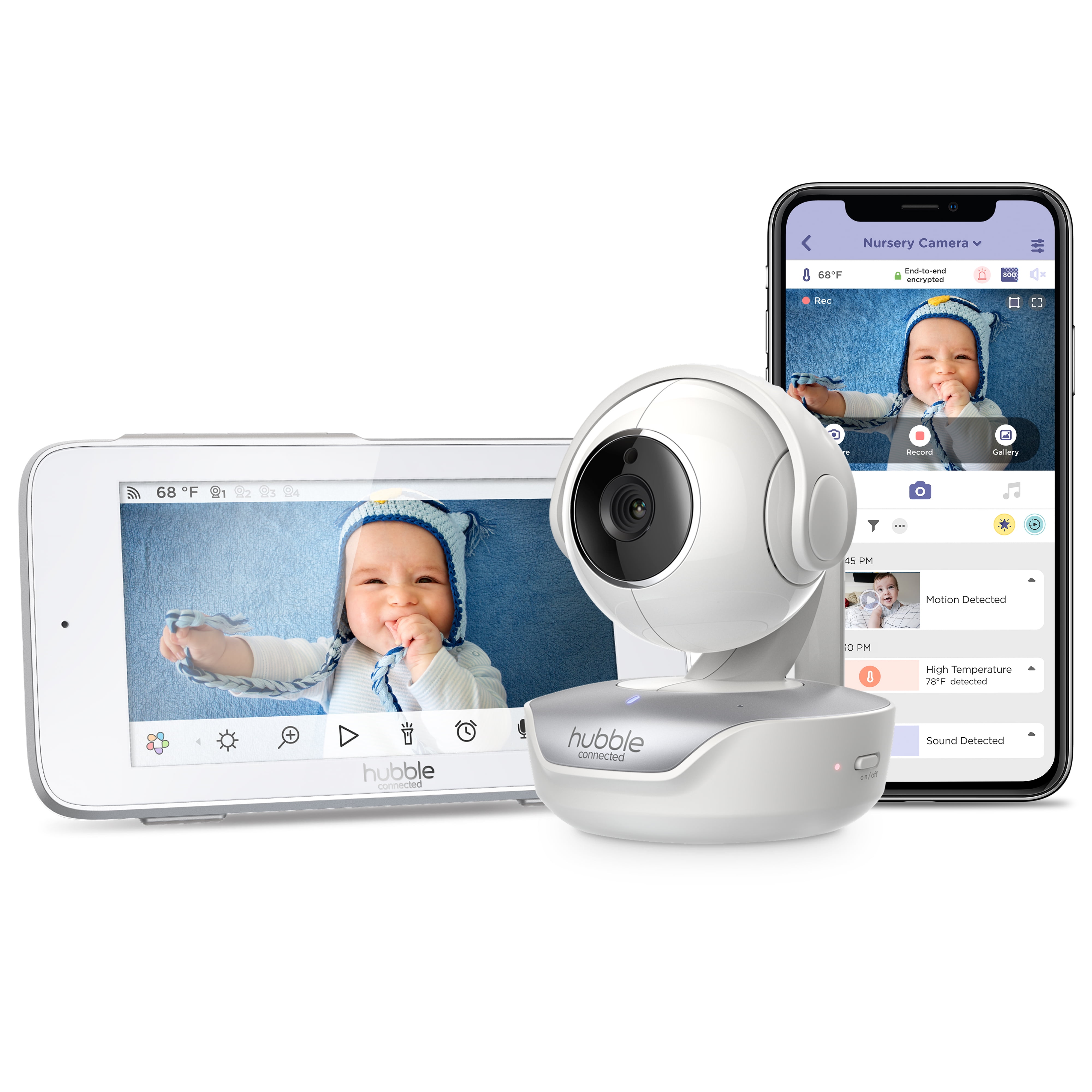 hårdtarbejdende tillykke Mart Hubble Connected Nursery Pal Premium, 5” Smart HD Baby Monitor with Touch  Screen Viewer - Walmart.com