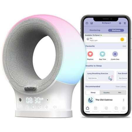 Hubble Eclipse+ Smart Wi-Fi Portable Audio Monitor and Soother Machine