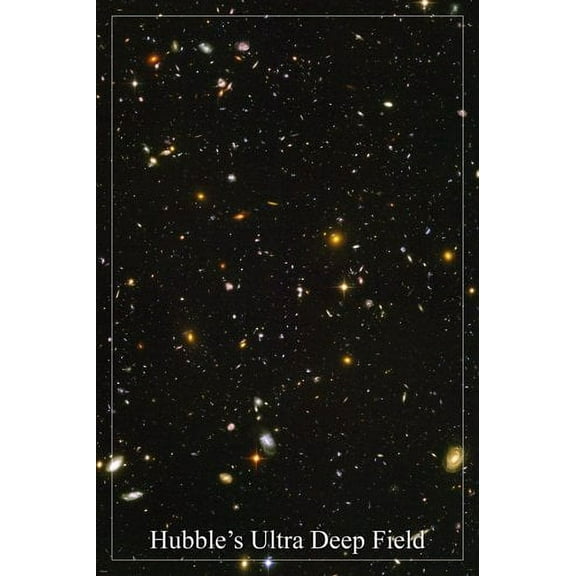 Hubble'S Ultra Deep Field Space Image Poster Galaxies Stars Supernova 24" x 0.01" Poster, by HSE USA