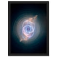 thumbnail image 1 of Hubble Space Telescope Image Cat's Eye Planetary Nebula Dying Star Sculpture Gas Dust Spherical Mass Pulse Ejections Bright Bull's Eye Pattern Artwork Framed Wall Art Print A4, 1 of 5
