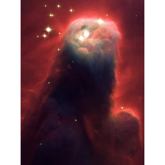 Hubble Space Telescope Image Cone Nebula NGC 2264 Large Red Blue Pillar Of Gas And Dust In Star Forming Incubator Region Extra Large XL Wall Art Poster Print