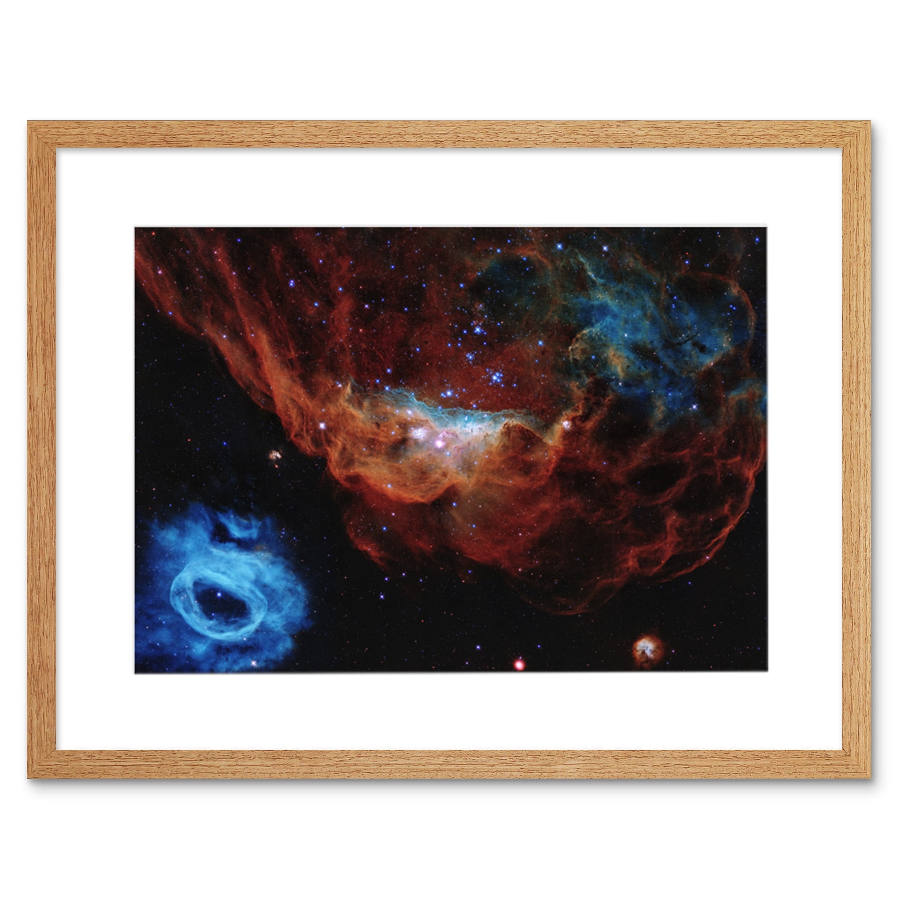Hubble Space Telescope Image Cosmic Reef Red And Blue Nebula Cosmic ...