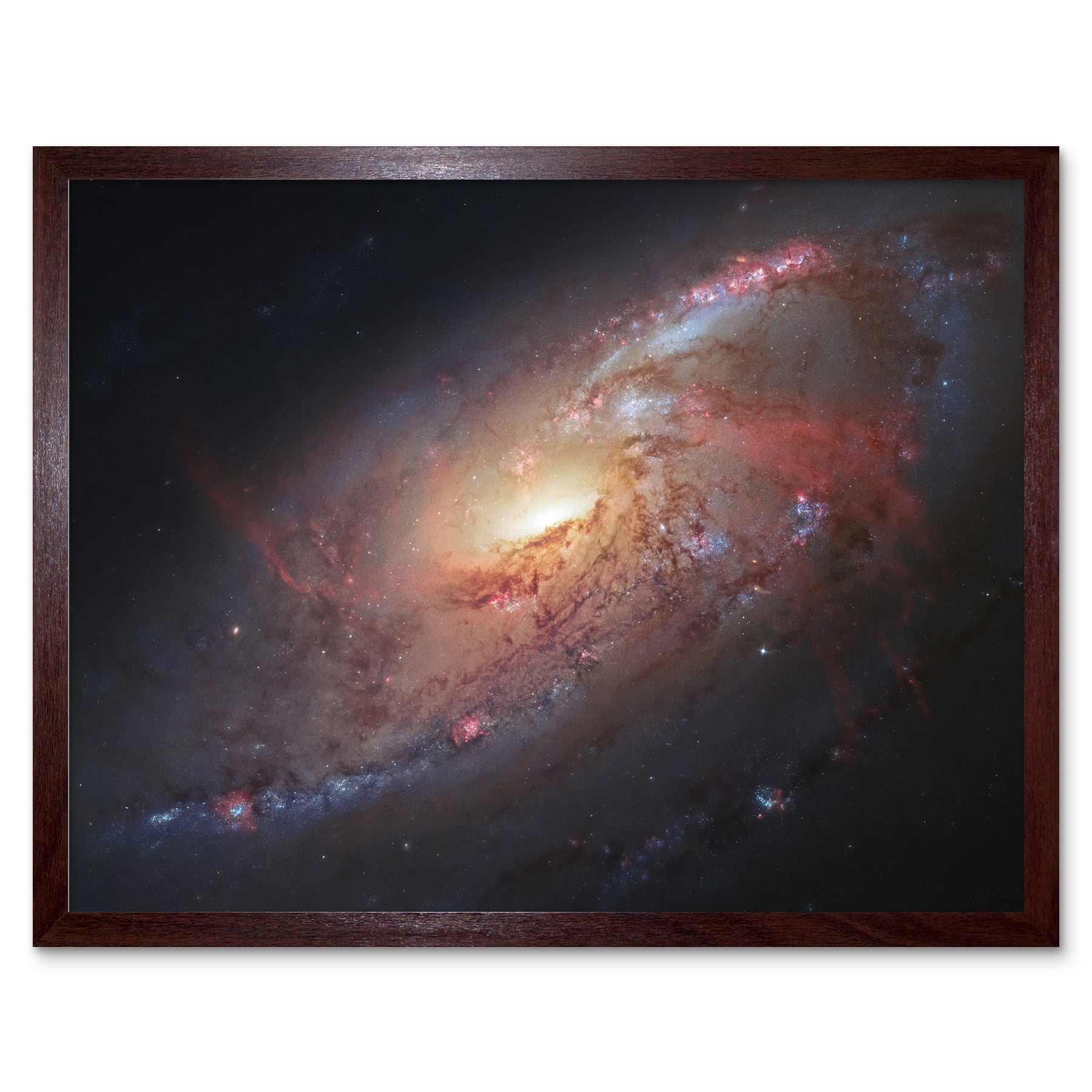 Hubble Space Telescope Image Galaxy M106 Hybrid Photo Of Spiral