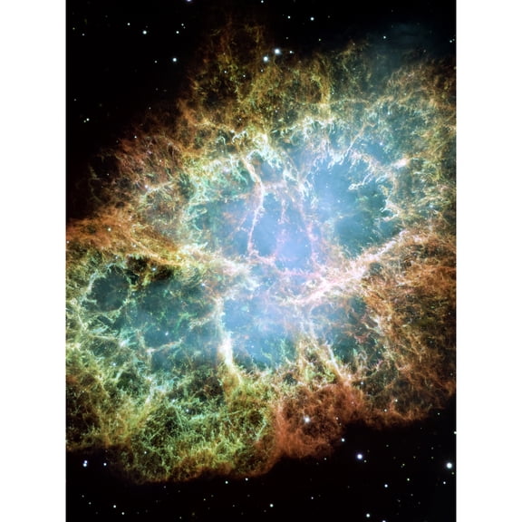Hubble Space Telescope Image Giant Mosaic Of Crab Nebula Six Light Year Wide Expanding Remnant Of Supernova Star Explosion And Neutron Core Unframed Wall Art Print Poster Home Decor Premium