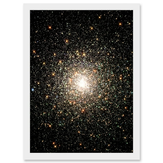 Hubble Space Telescope Image Globular Cluster M80 Ancient Star Swarm In The Milky Way Galaxy Blue Stragglers Observed Using WFPC2 Artwork Framed Wall Art Print A4